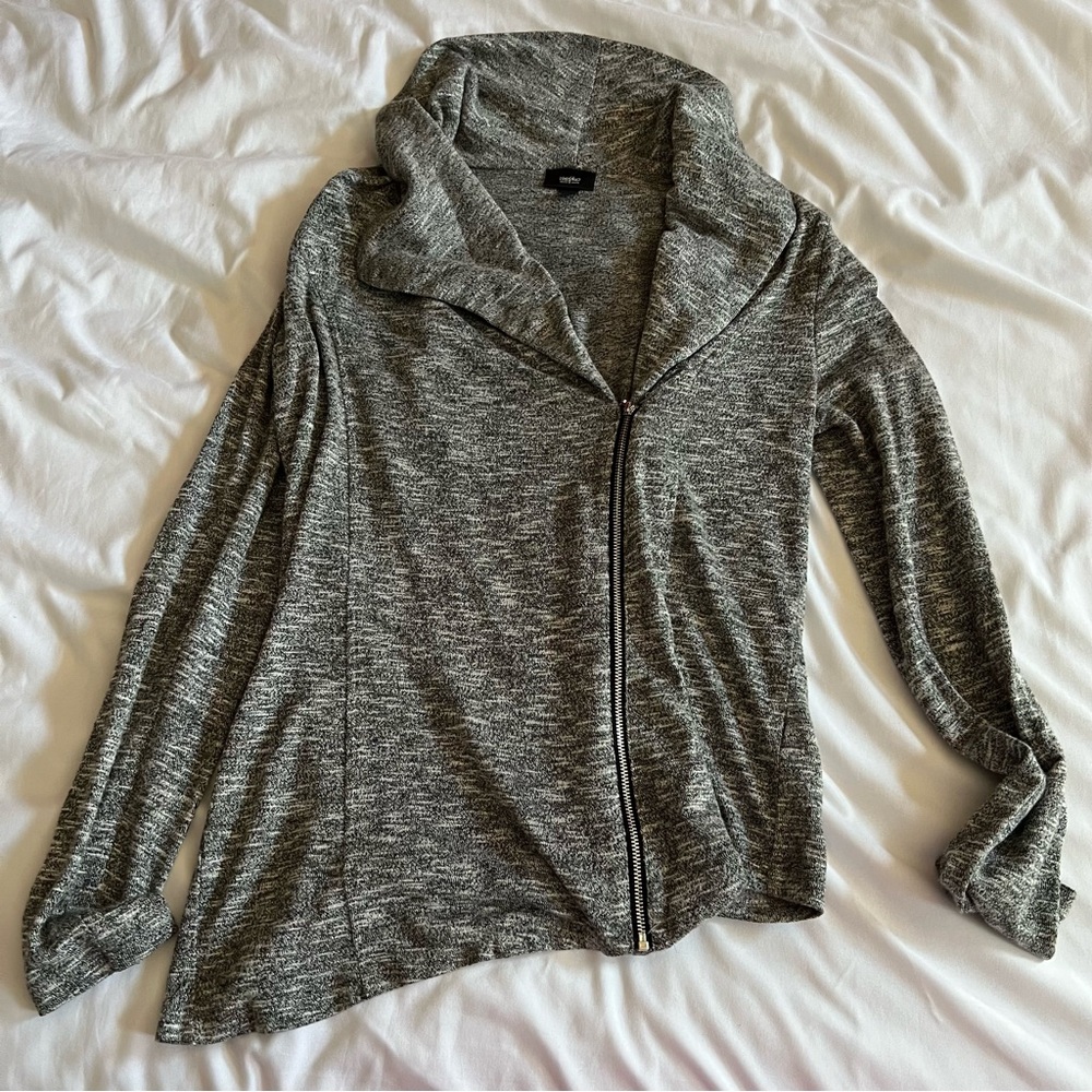 asymmetrical mossimo zip up sweater size S